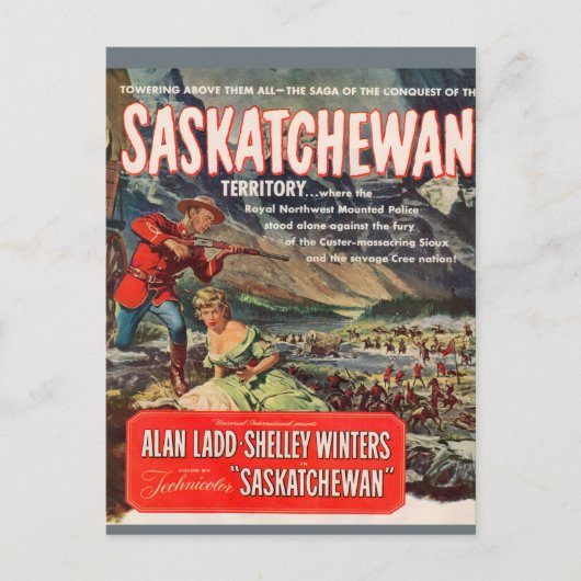 Carte Postale Image de l'affiche du film Saskatchewan (Devant)
