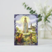 Carte Postale Image de l'apparition Notre-Dame de Fatima (Debout devant)