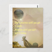 Carte Postale Image De Netball Motivationnelle Avec Citation (Devant / Derrière)