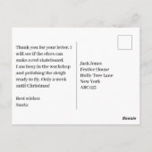 Carte Postale Image de Noël du Père Noël à l'aquarelle (Dos)