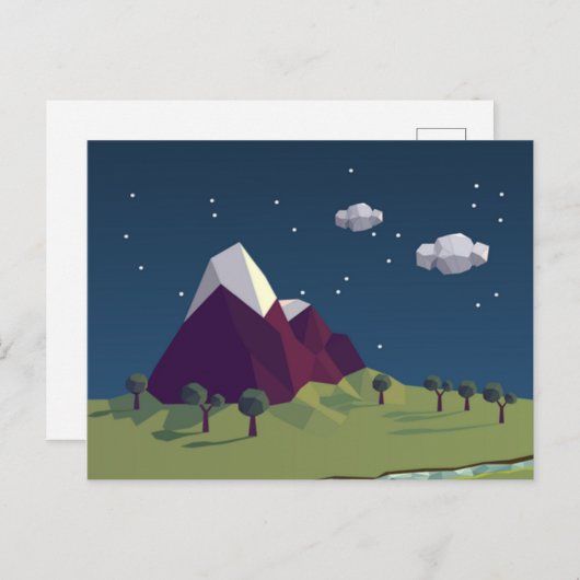 Carte Postale Image de nuit étoilée (Devant / Derrière)