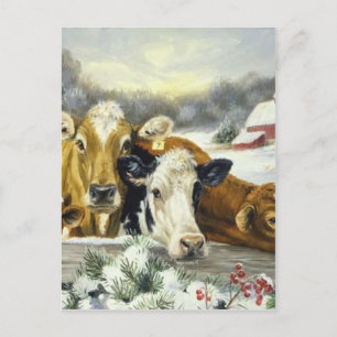Carte Postale Image de vache vintage