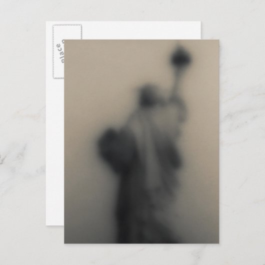 Carte Postale Image diffuse de la Statue de la Liberté (Devant / Derrière)