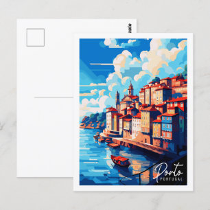 Carte Postale Image du lieu de voyage vintage Porto Portugal