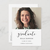 Carte Postale Image élégante de Graduation (Devant / Derrière)