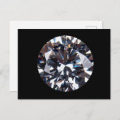 Carte Postale Image élégante de la gemme de diamant (Devant / Derrière)