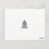 Carte Postale image en noir et blanc d'un design orné (Dos)