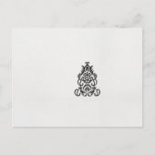 Carte Postale image en noir et blanc d'un design orné (Devant)