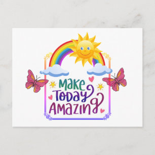 Carte Postale Image et couleurs de la Personnaliser "Make Today