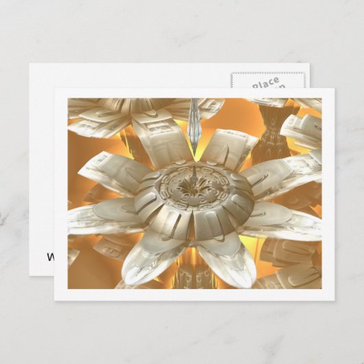 Carte postale image fractale 3D (Devant / Derrière)