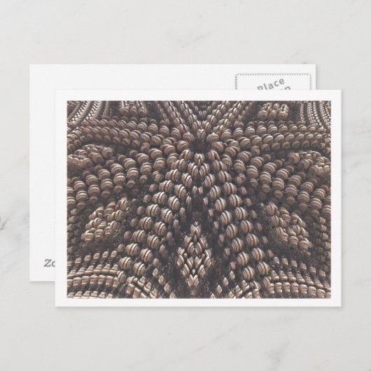 Carte postale image fractale 3D (Devant / Derrière)