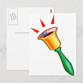 Carte Postale Image graphique de la sonnette, image de la puce à (Devant / Derrière)