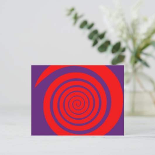 Carte Postale image hypnotique rouge (Debout devant)