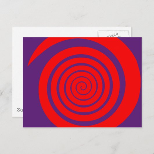 Carte Postale image hypnotique rouge (Devant / Derrière)
