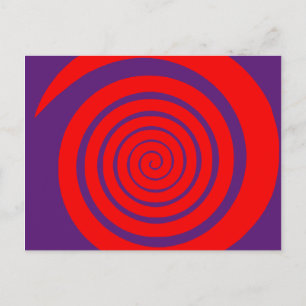 Carte Postale image hypnotique rouge