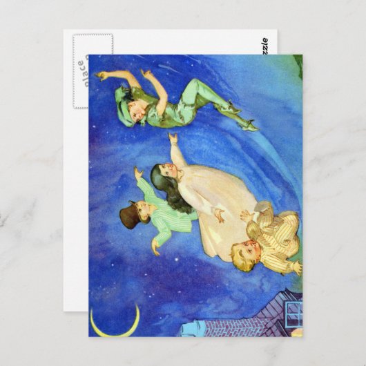 CARTE POSTALE IMAGE ICONIQUE DE PETER PAN (Devant / Derrière)