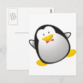 Carte Postale Image linux pingouin tux (Devant / Derrière)