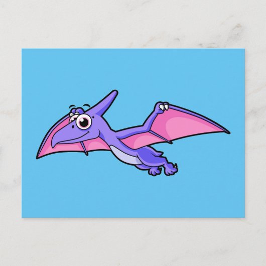 Carte Postale Image Mignonne D'Un Ptérodactyle Volant. (Devant)