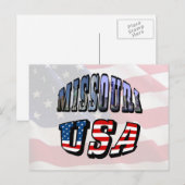 Carte Postale Image Missouri et texte USA (Devant / Derrière)