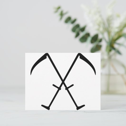 Carte Postale image noire icône croisée (Debout devant)