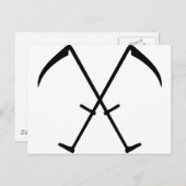 Carte Postale image noire icône croisée (Devant / Derrière)