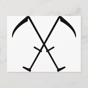 Carte Postale image noire icône croisée