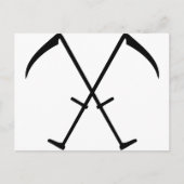 Carte Postale image noire icône croisée (Devant)