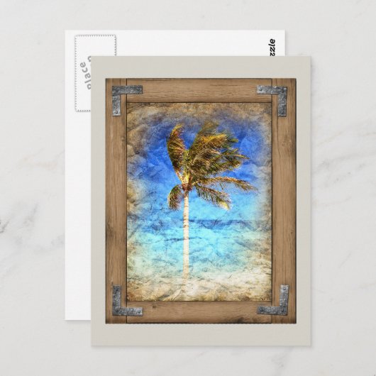 Carte Postale Image Palm encadrée (Devant / Derrière)