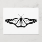 Carte Postale Image Papillon en noir et blanc (Devant)