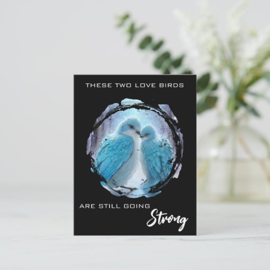 Carte Postale *~* Image PHOTO Oiseaux de l'amour AP54 Anniversai (Debout devant)