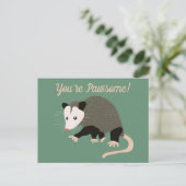 Carte Postale Image Possum vert message personnalisé (Debout devant)