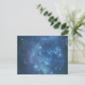 Carte Postale Image spatiale bleue et violette (Debout devant)