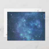 Carte Postale Image spatiale bleue et violette (Devant / Derrière)