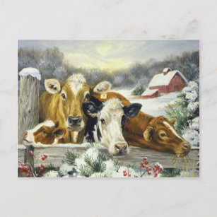 Carte Postale Image vintage de vache