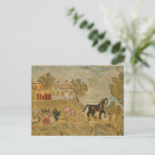 Carte Postale Image vintage du cheval antique (Debout devant)