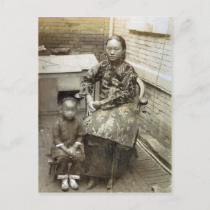 Carte Postale Image vintage, mère et enfant chinois, vers 1880