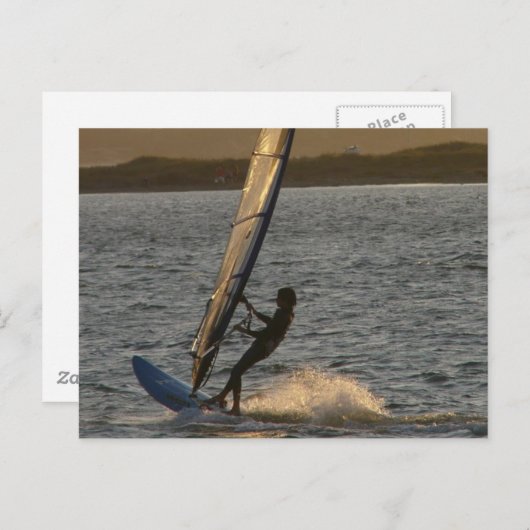 Carte postale Image Windsurfer (Devant / Derrière)