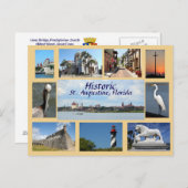 Carte Postale Images de St. Augustine, Floride (Devant / Derrière)