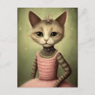 Carte Postale Imaginaire Ballerina Chat