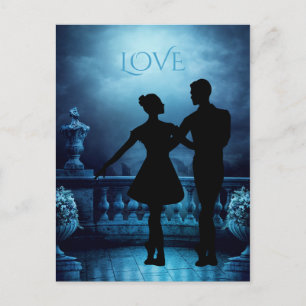 Carte Postale Imaginaire Ballerina Danse Couple Amour