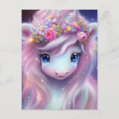 Carte Postale Imaginaire bébé adorable Unicorne (Devant)