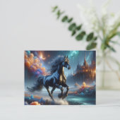 Carte Postale Imaginaire Black Half Arabian Horse (Debout devant)