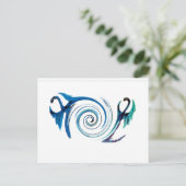 Carte Postale Imaginaire Bleu Bleu Dragons (Debout devant)