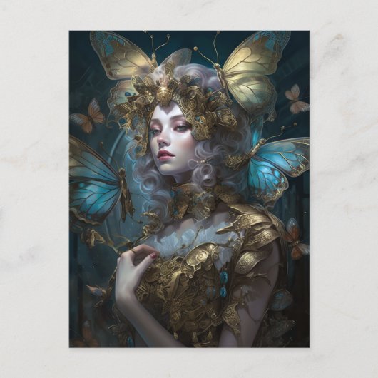 Carte Postale Imaginaire Blue Gold Fairy (Devant)