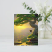 Carte Postale Imaginaire Bonsai Arbre Art numérique (Debout devant)
