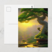 Carte Postale Imaginaire Bonsai Arbre Art numérique (Devant / Derrière)