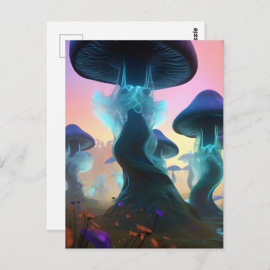 Carte postale Imaginaire Champignons (Devant / Derrière)