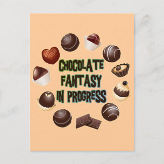 CARTE POSTALE IMAGINAIRE CHOCOLAT EN COURS