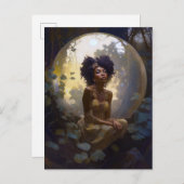 Carte Postale Imaginaire de Crystal Ball afro-américain (Devant / Derrière)