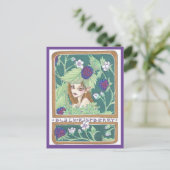 Carte Postale Imaginaire de framboise noir Art Nouveau Imprimer (Debout devant)